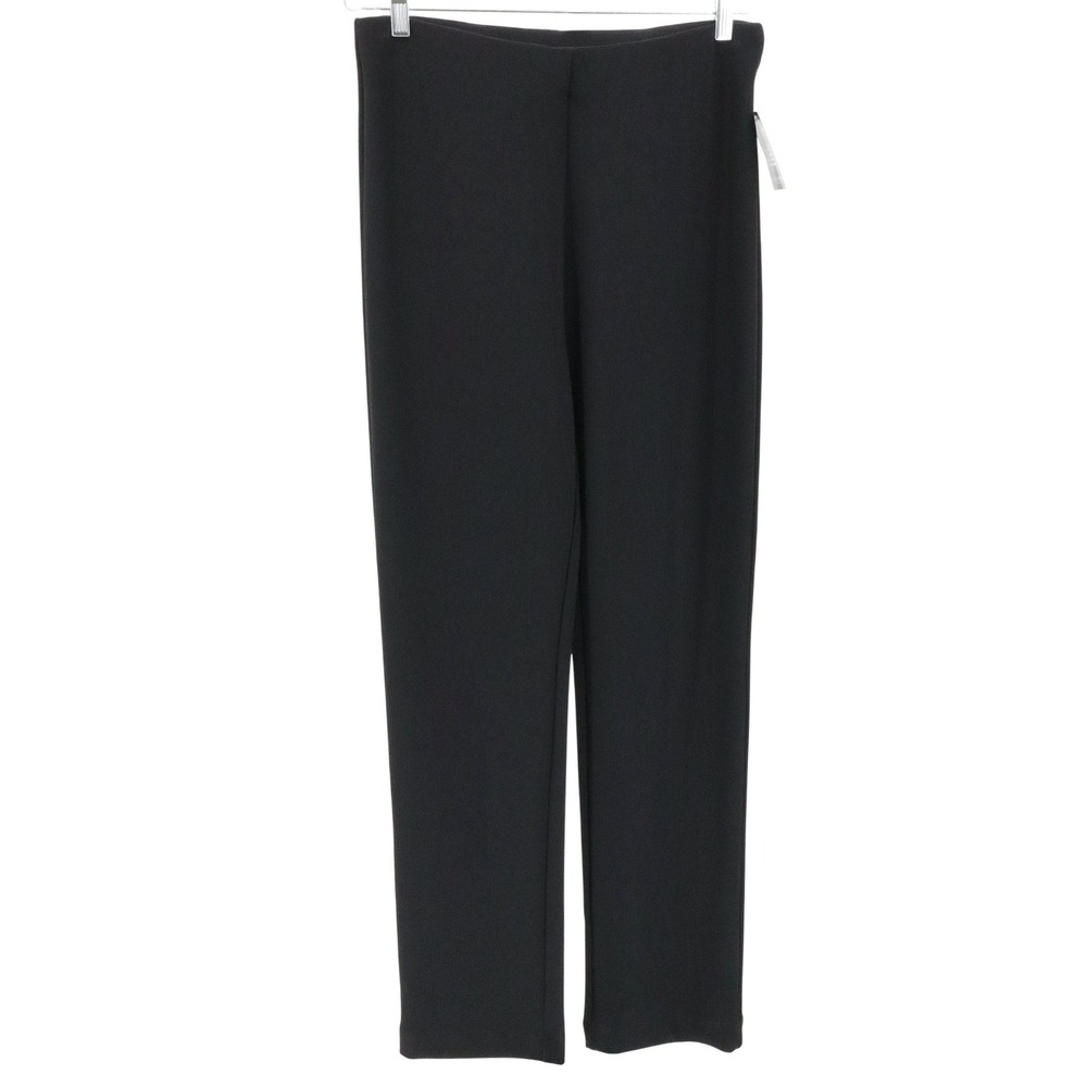 NWT Boston Proper Beyond Travel Black Straight Leg Pull On Pants Size M Long - Picture 3 of 7